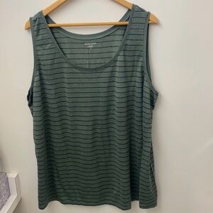 Eileen Fisher Linen Striped Tank Top